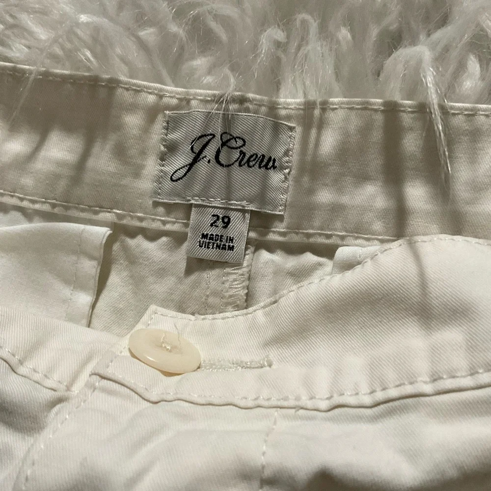 J Crew Pleated Slouchy Boyfriend Chino Pant in‎ Ivory